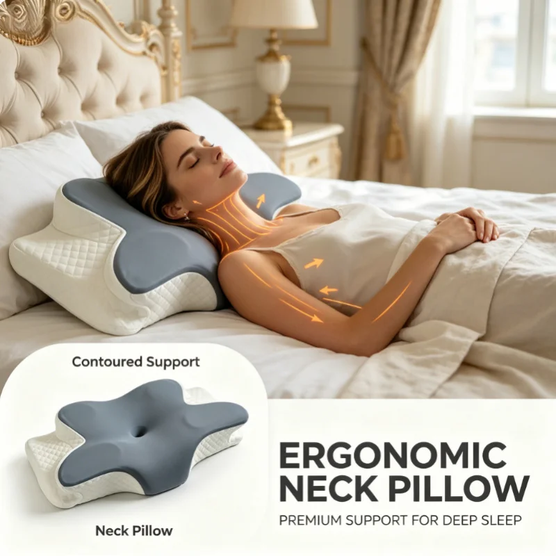Neck Pain Relief Cooling Summer Memory Foam Cervical Pillow Ergonomic Orthopedic Contour Support Breathable Bed Pillow
Neck Pain Relief Cooling Summer Memory Foam Cervical Pillow Ergonomic Orthopedic Contour Support Breathable Bed Pillow