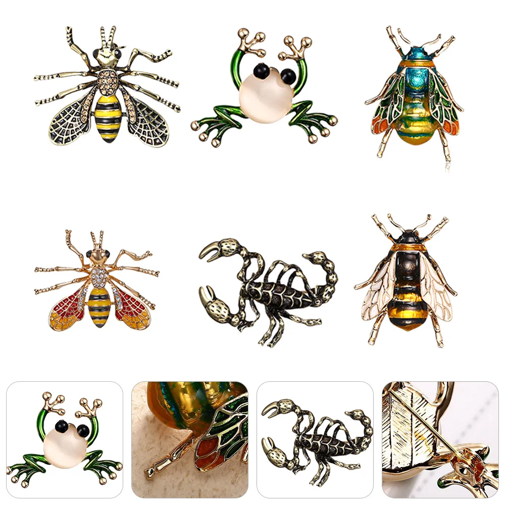 6pcs Vintage Brooch Set Retro Style Modeling Brooches For Clothes Decor Creative Lapel Pins Breast Pin Ornament Suitable Dress
6pcs Vintage Brooch Set Retro Style Modeling Brooches For Clothes Decor Creative Lapel Pins Breast Pin Ornament Suitable Dress