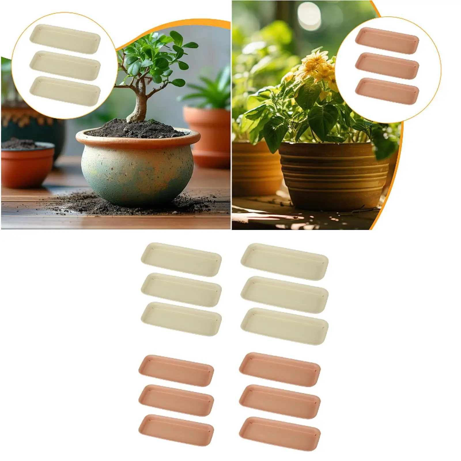 3 Pieces Rectangular Plant Saucers Plant Drainage Saucers Decoration Drip Tray Windowsill Tray for Office, Bedroom Desktop
3 Pieces Rectangular Plant Saucers Plant Drainage Saucers Decoration Drip Tray Windowsill Tray for Office, Bedroom Desktop
