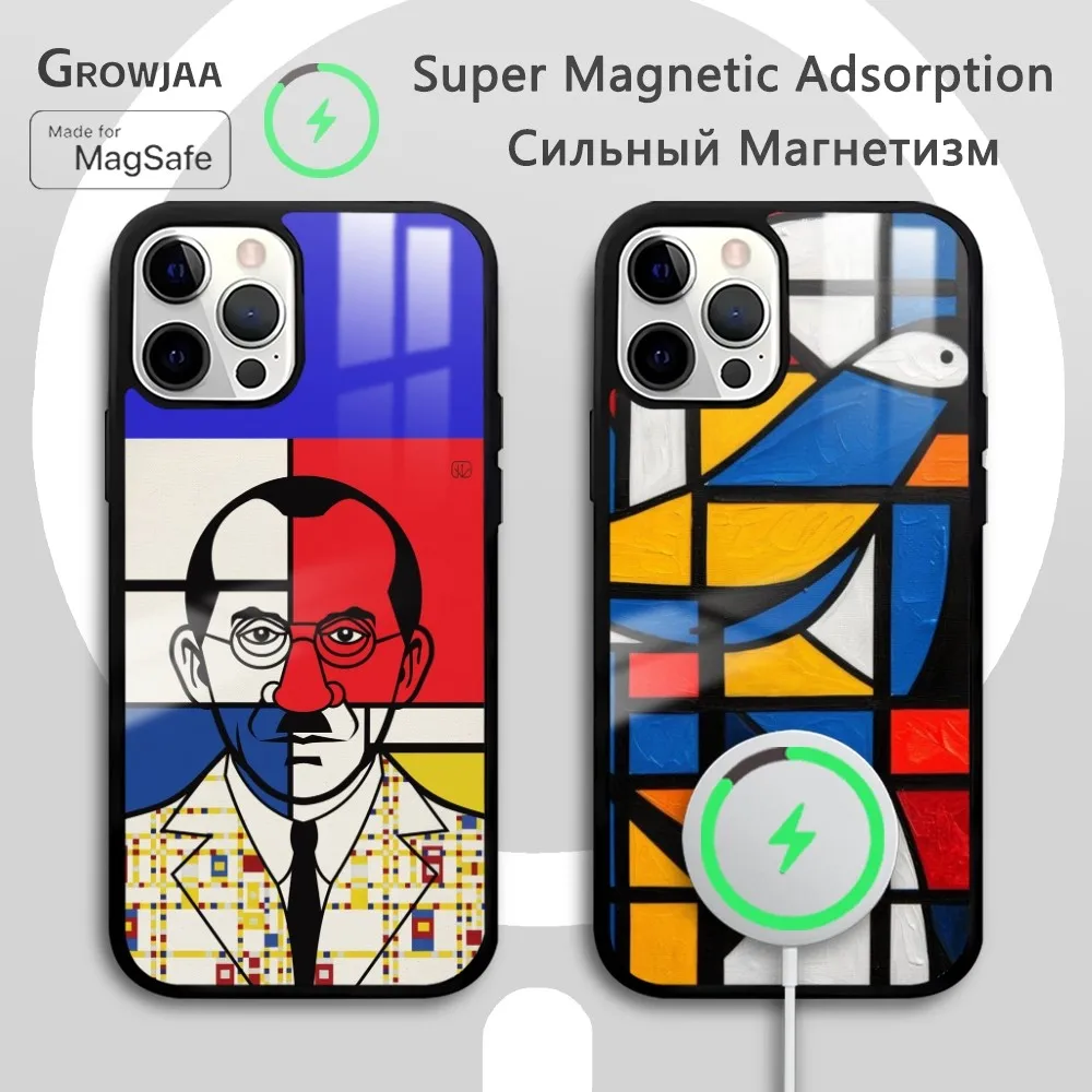 P-Piet Mondrian Ins Block Phone Case For IPhone 16 15 14 13 12 11 Pro Max Plus Mini New Magsafe Mirror Wireless Magnetic Cover
P-Piet Mondrian Ins Block Phone Case For IPhone 16 15 14 13 12 11 Pro Max Plus Mini New Magsafe Mirror Wireless Magnetic Cover