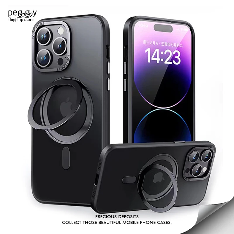 Magnetic 360°Rotation Stand Phone Case For iphone 15 12 13 14 11 Pro Max For Samsung S23 Ultra 15 Plus Frosted Transparent Cover
Magnetic 360°Rotation Stand Phone Case For iphone 15 12 13 14 11 Pro Max For Samsung S23 Ultra 15 Plus Frosted Transparent Cover