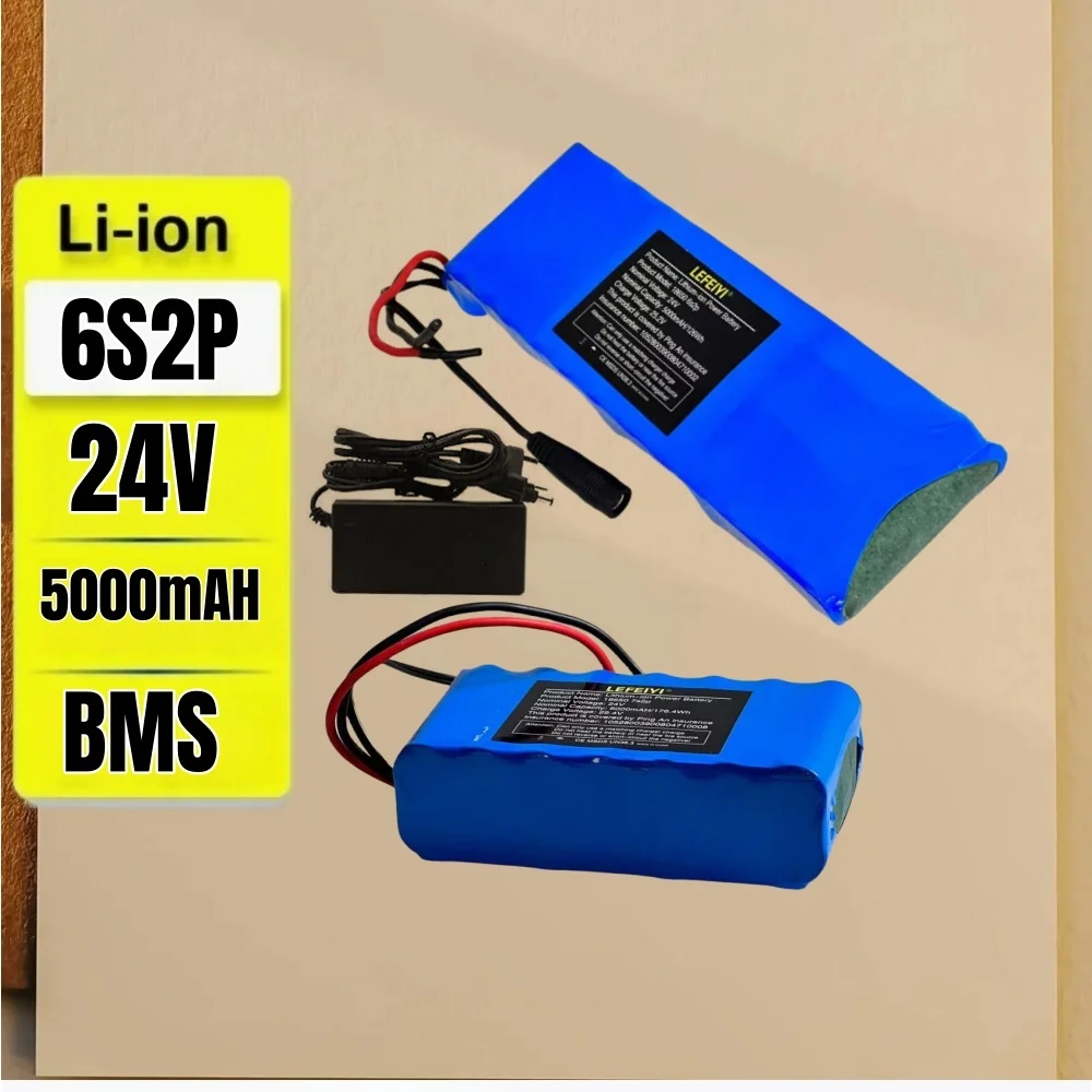 6s2p 25.2V 5.0ah 18650 lithium-ion battery 24V 5000mAh lithium-ion battery, suitable for bicycle/scooter batteries
6s2p 25.2V 5.0ah 18650 lithium-ion battery 24V 5000mAh lithium-ion battery, suitable for bicycle/scooter batteries