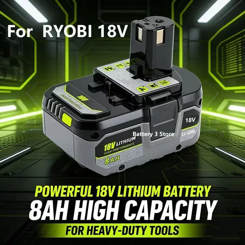 For RYOBI high-performance lithium battery 18V no memory effect low self discharge suitable for all tools P104,P107 P108 P109
For RYOBI high-performance lithium battery 18V no memory effect low self discharge suitable for all tools P104,P107 P108 P109