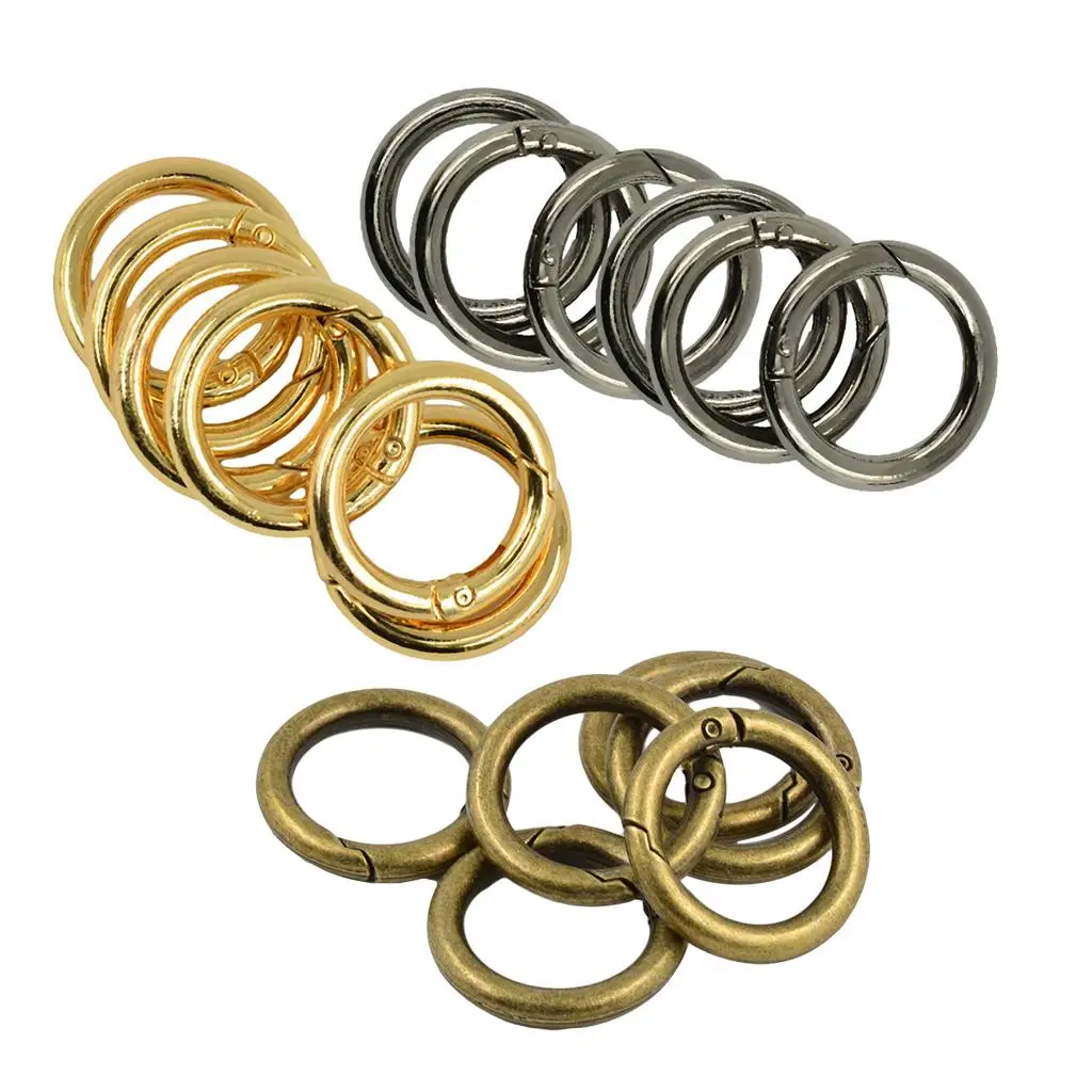 18Pcs Zinc Alloy Round Carabiner Circle Spring Snap Hook Bag Buckle
18Pcs Zinc Alloy Round Carabiner Circle Spring Snap Hook Bag Buckle