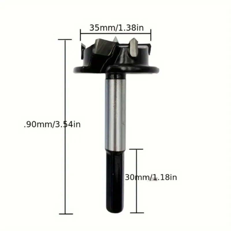 SOFT-Wood Drill Bit 35Mm Three-Blade Positioning Hole Puncher Durable Carbide Steel Perfect For Soft And Hard Wood
SOFT-Wood Drill Bit 35Mm Three-Blade Positioning Hole Puncher Durable Carbide Steel Perfect For Soft And Hard Wood