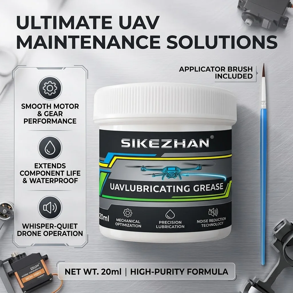 Drone Lubricating Grease Kit with Brush, Precision Gear Bearing Lube, Anti-Wear & Noise Reduction for Smooth Gimbal Operation
Drone Lubricating Grease Kit with Brush, Precision Gear Bearing Lube, Anti-Wear & Noise Reduction for Smooth Gimbal Operation