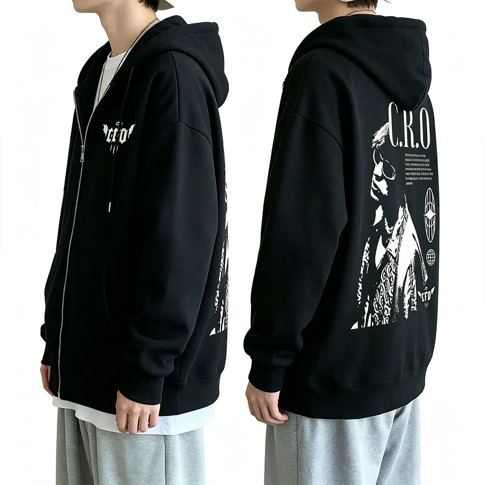 Trap Rapper C.R.O Face Graphic Zipper Hoodie Men Women Hip Hop Fashion Pop Music Streetwear Male Casual Oversized Zip Up Jacket
Trap Rapper C.R.O Face Graphic Zipper Hoodie Men Women Hip Hop Fashion Pop Music Streetwear Male Casual Oversized Zip Up Jacket