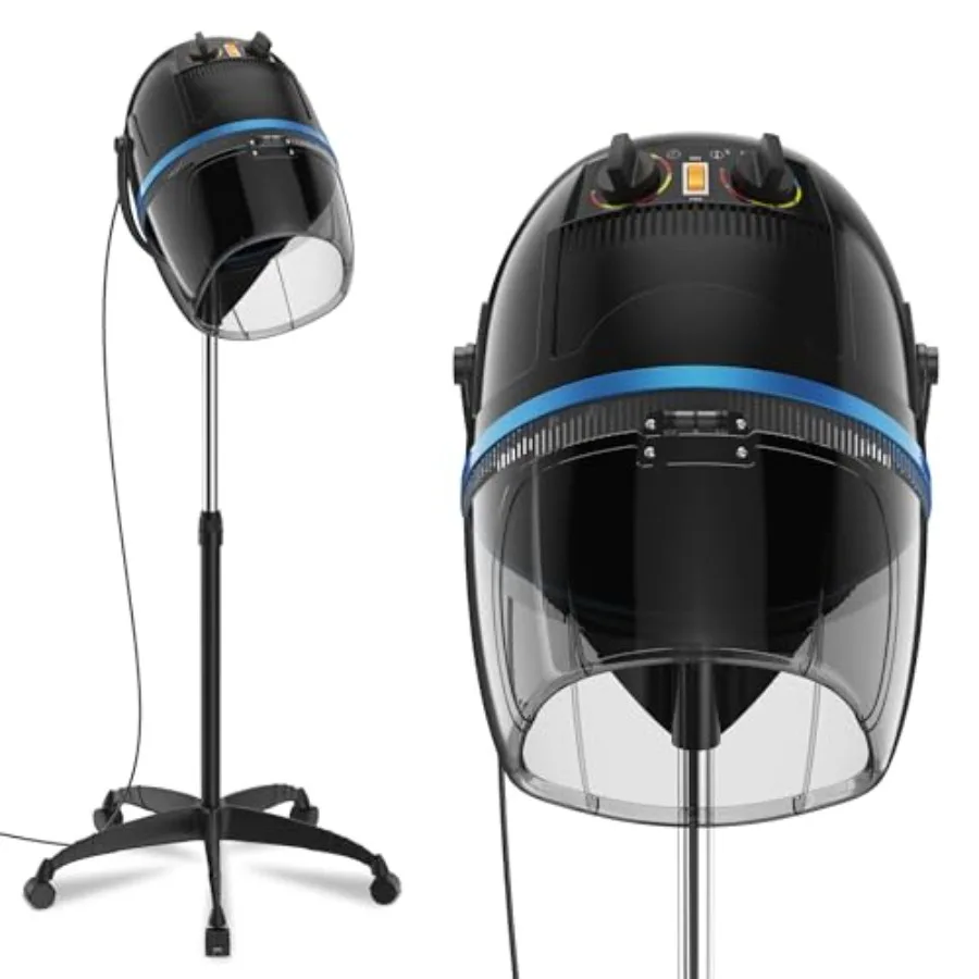 1300W Adjustable Hooded Hair Dryer with Rolling Base for Professional Salon and Home Use StandUp Bonnet Hair Dryer with Adjusta
1300W Adjustable Hooded Hair Dryer with Rolling Base for Professional Salon and Home Use StandUp Bonnet Hair Dryer with Adjusta