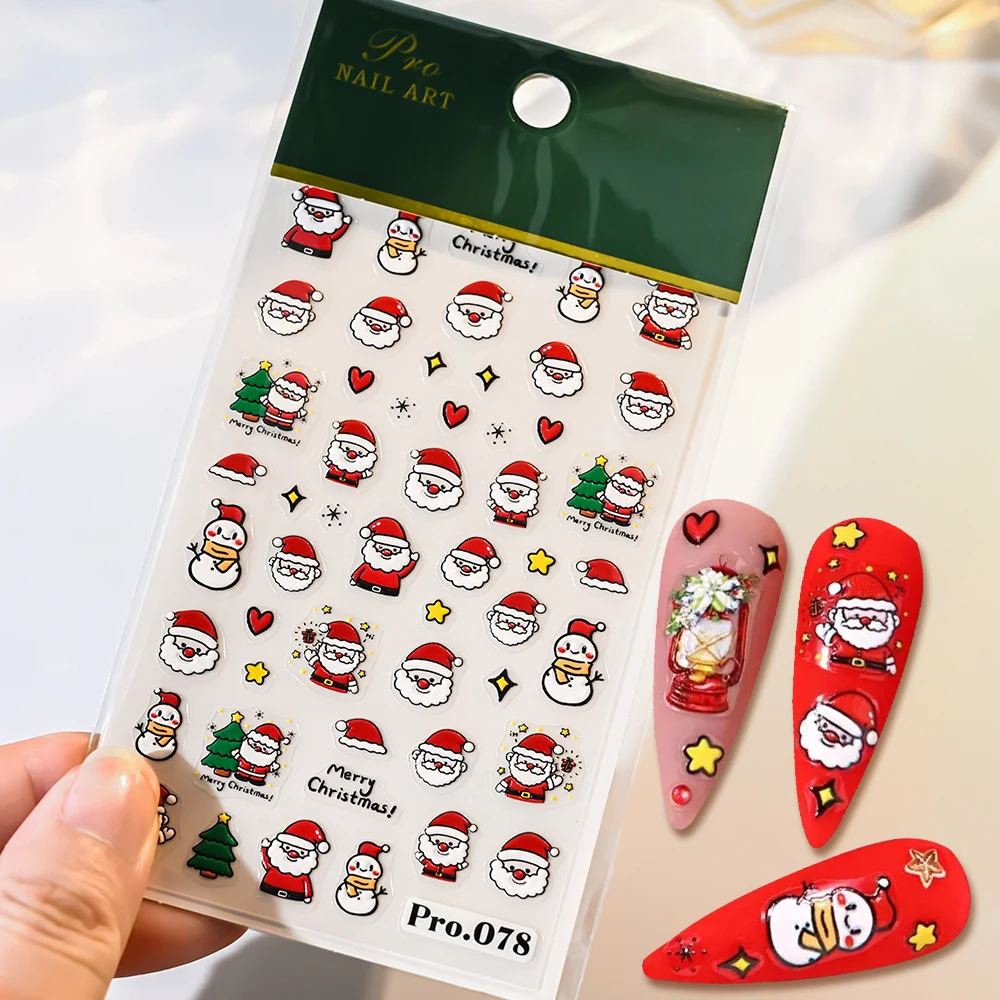 1Pcs 5D Cute Santa Claus Nail Art Sticker Snowflake,Snowman,Elk Self-Adhesive Nail Decals Winter Christmas DIY Manicure Sliders
1Pcs 5D Cute Santa Claus Nail Art Sticker Snowflake,Snowman,Elk Self-Adhesive Nail Decals Winter Christmas DIY Manicure Sliders