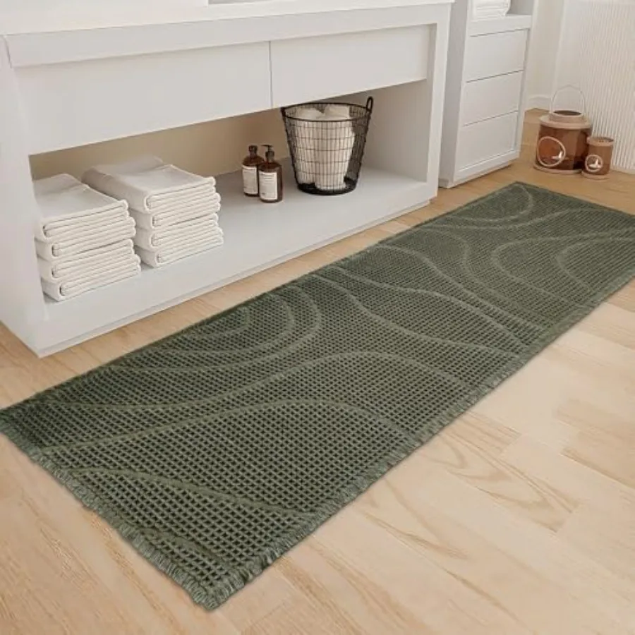 Waffle Bath Mat Wavy, Super Absorbent Non Slip Bathroom Rug, 24x72inch, Machine Washable Ultra Soft Floor Mats
Waffle Bath Mat Wavy, Super Absorbent Non Slip Bathroom Rug, 24x72inch, Machine Washable Ultra Soft Floor Mats