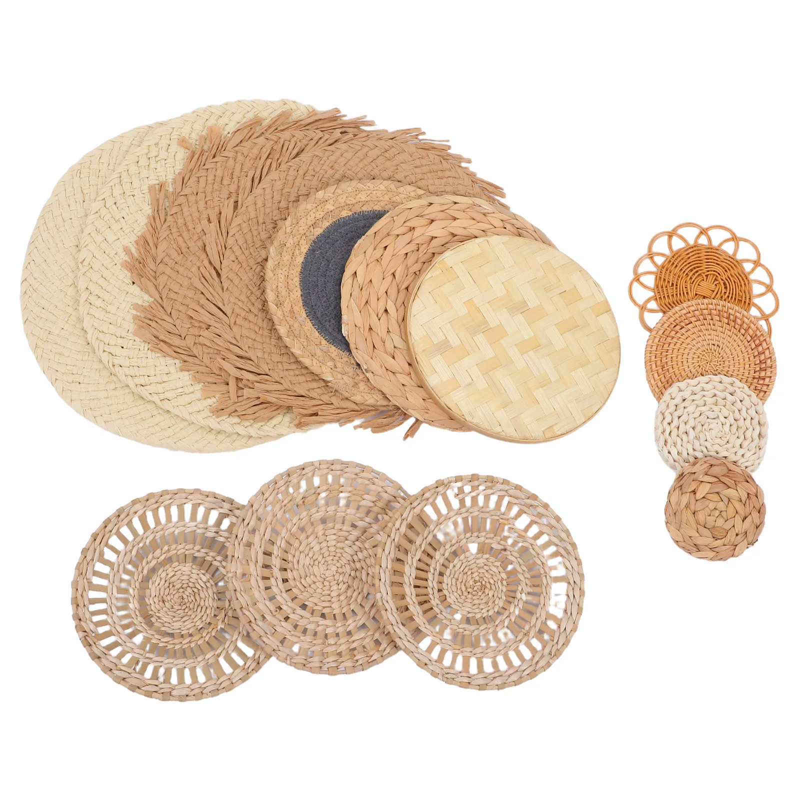 14pcs Handmade Woven Baskets Bohemian Round Grass Decor For Living Room Bedroom Nursery, Flat Basket Wall Hanging Set,
14pcs Handmade Woven Baskets Bohemian Round Grass Decor For Living Room Bedroom Nursery, Flat Basket Wall Hanging Set,