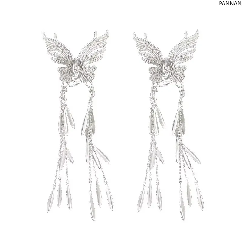 Butterfly grab clip new Chinese fringed hair accessories antique Hanfu high-end phoenix tail headdress
Butterfly grab clip new Chinese fringed hair accessories antique Hanfu high-end phoenix tail headdress