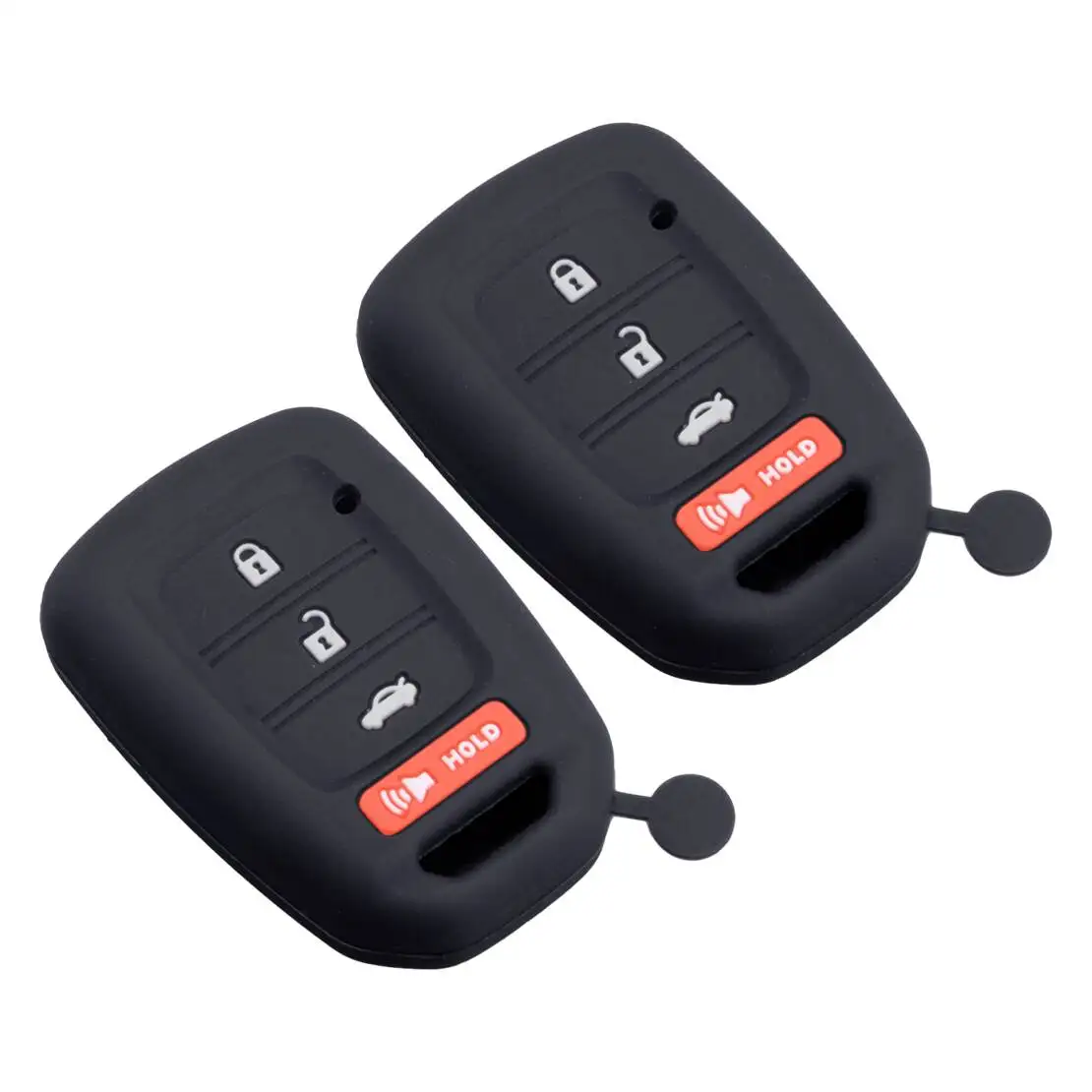 2 шт., 4-кнопочный брелок для ключей, чехол, подходит для Honda Accord Civic CRV Fit HR-V, черный силикон
2 шт., 4-кнопочный брелок для ключей, чехол, подходит для Honda Accord Civic CRV Fit HR-V, черный силикон