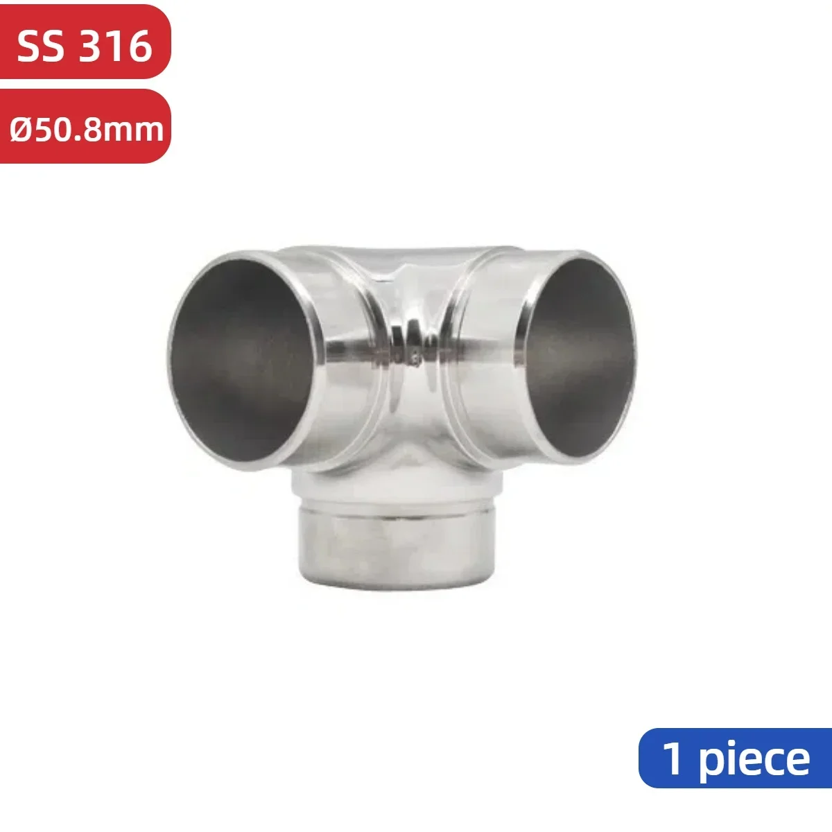 Stainless Steel Mirror Polished 3 Way Handrai Elbow 90 Degree Stair Railing Tube Joiner for 50.8mm Balustrade
Stainless Steel Mirror Polished 3 Way Handrai Elbow 90 Degree Stair Railing Tube Joiner for 50.8mm Balustrade