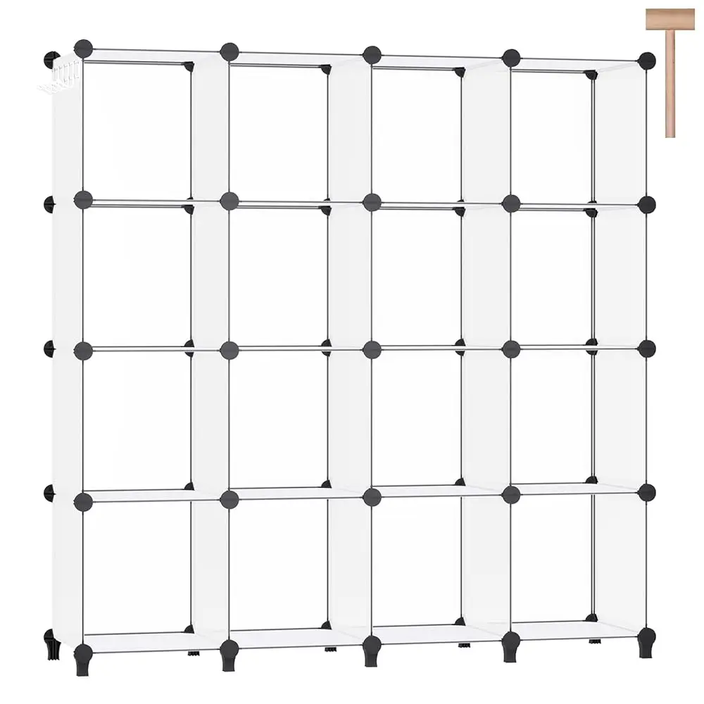 16 Cubes Storage Organizer, Bookcase, Display Shelf With Wooden Mallet, Cabinet Storage For Kids, Adult, Office, Bedroom,
16 Cubes Storage Organizer, Bookcase, Display Shelf With Wooden Mallet, Cabinet Storage For Kids, Adult, Office, Bedroom,