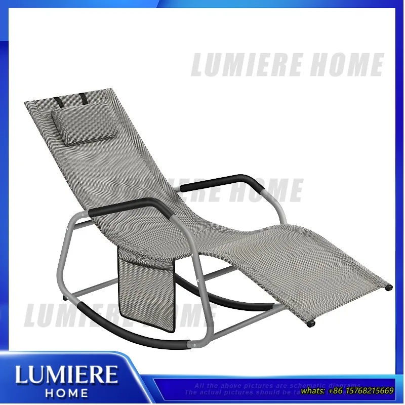 Ergonomic Rocking Chair with Adjustable Cushion Steel Frame Breathable Oxford Fabric Outdoor Garden Sofa Grey
Ergonomic Rocking Chair with Adjustable Cushion Steel Frame Breathable Oxford Fabric Outdoor Garden Sofa Grey