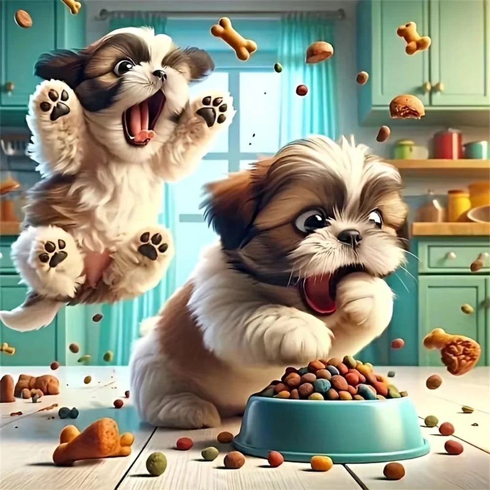 DIY Shih Tzu Puppies Kitchen Jigsaw Puzzle, Cute Dogs Playing with Food in a Cozy Home Gift High Quality Perfect Home Decor
DIY Shih Tzu Puppies Kitchen Jigsaw Puzzle, Cute Dogs Playing with Food in a Cozy Home Gift High Quality Perfect Home Decor