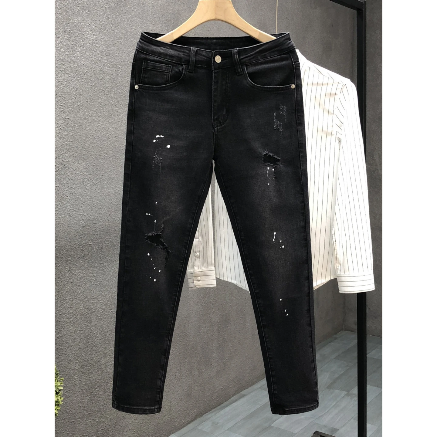 Black Hole Denim Jeans Men's Casual Style Fashion Brand Autumn Winter Straight Leg Long Pants mid Waist Cotton Polyester Blend
Black Hole Denim Jeans Men's Casual Style Fashion Brand Autumn Winter Straight Leg Long Pants mid Waist Cotton Polyester Blend