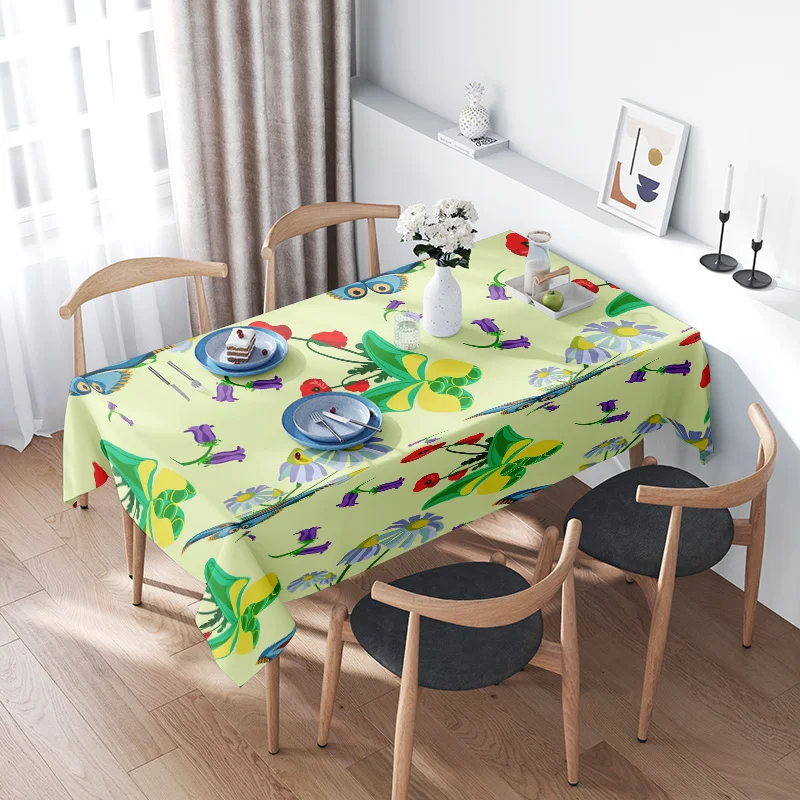 Яркая цветочная скатерть, кухонный обеденный декор с 3D-печатью, желтый, зеленый, синий, красный, фиолетовый, белый цветочный дизайн для домашнего декора
Яркая цветочная скатерть, кухонный обеденный декор с 3D-печатью, желтый, зеленый, синий, красный, фиолетовый, белый цветочный дизайн для домашнего декора