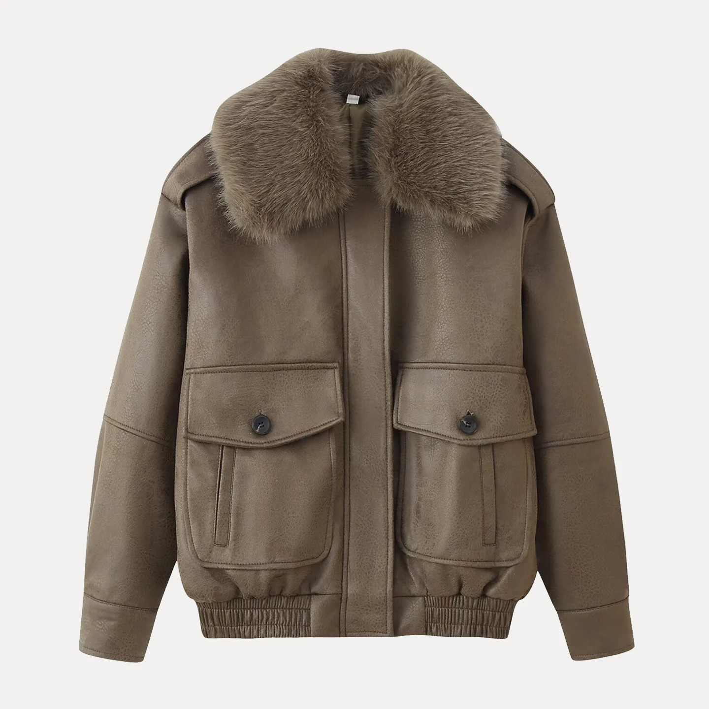 Faionable Casual Women's Jaet Coat Detachable Fur Collar Stand Fit Long Sve Zipper Closure High Collar ort Outerwear
Faionable Casual Women's Jaet Coat Detachable Fur Collar Stand Fit Long Sve Zipper Closure High Collar ort Outerwear