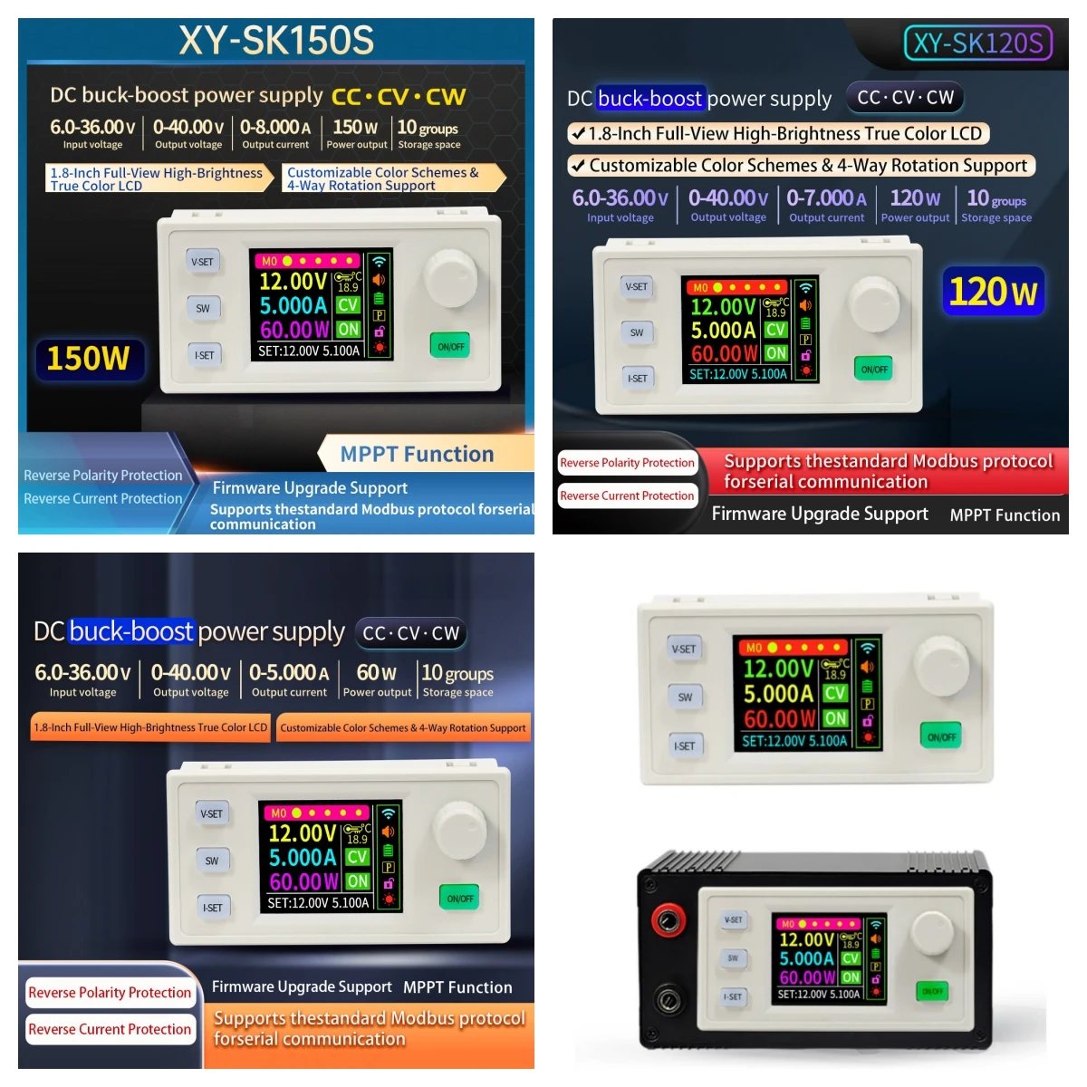 SK60S/120S/150S Модуль повышения ЧПУ, регулируемый источник питания, защита от обратного подключения и предотвращения обратного потока, 8A, 150 Вт/5 А, 60 Вт/7 А, 120 Вт
SK60S/120S/150S Модуль повышения ЧПУ, регулируемый источник питания, защита от обратного подключения и предотвращения обратного потока, 8A, 150 Вт/5 А, 60 Вт/7 А, 120 Вт