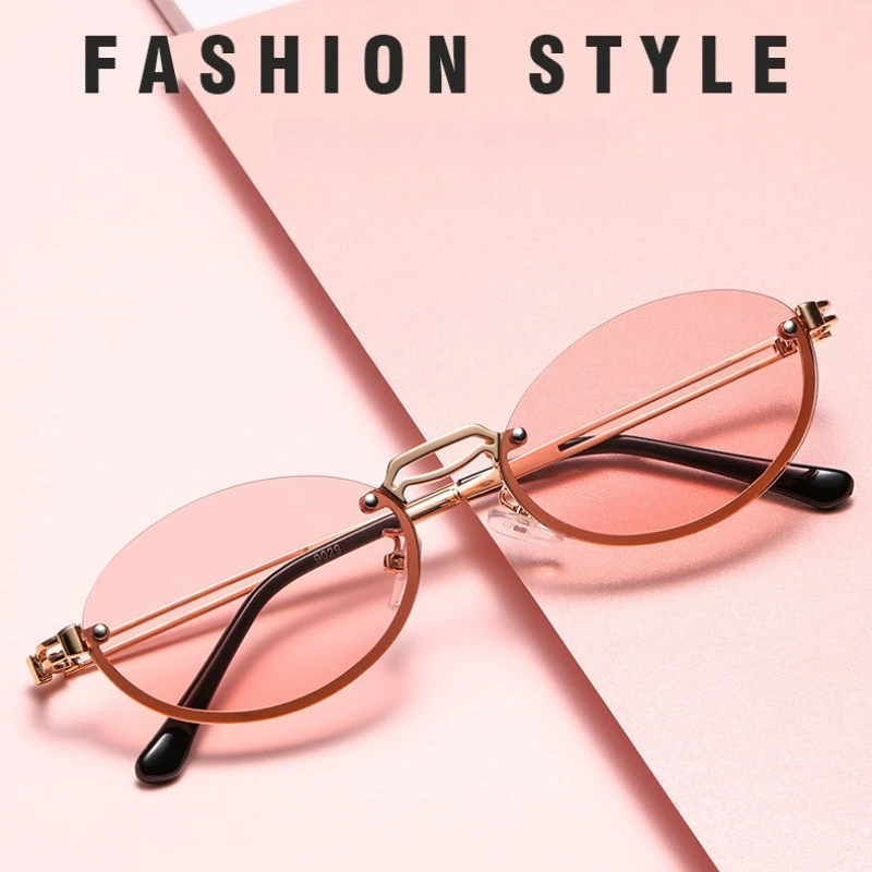 Frameless Small Oval Sunglasses Rimless Cut Edge Personality Glasses Fashion Design Sense Frame Travel Sunshades Driving Eyewear
Frameless Small Oval Sunglasses Rimless Cut Edge Personality Glasses Fashion Design Sense Frame Travel Sunshades Driving Eyewear