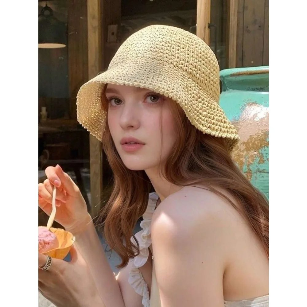 Classic Straw Braid Hat, Women's Beach Sun Hat, Versatile Bucket Hat, UV Protection, Spring/Summer
Classic Straw Braid Hat, Women's Beach Sun Hat, Versatile Bucket Hat, UV Protection, Spring/Summer