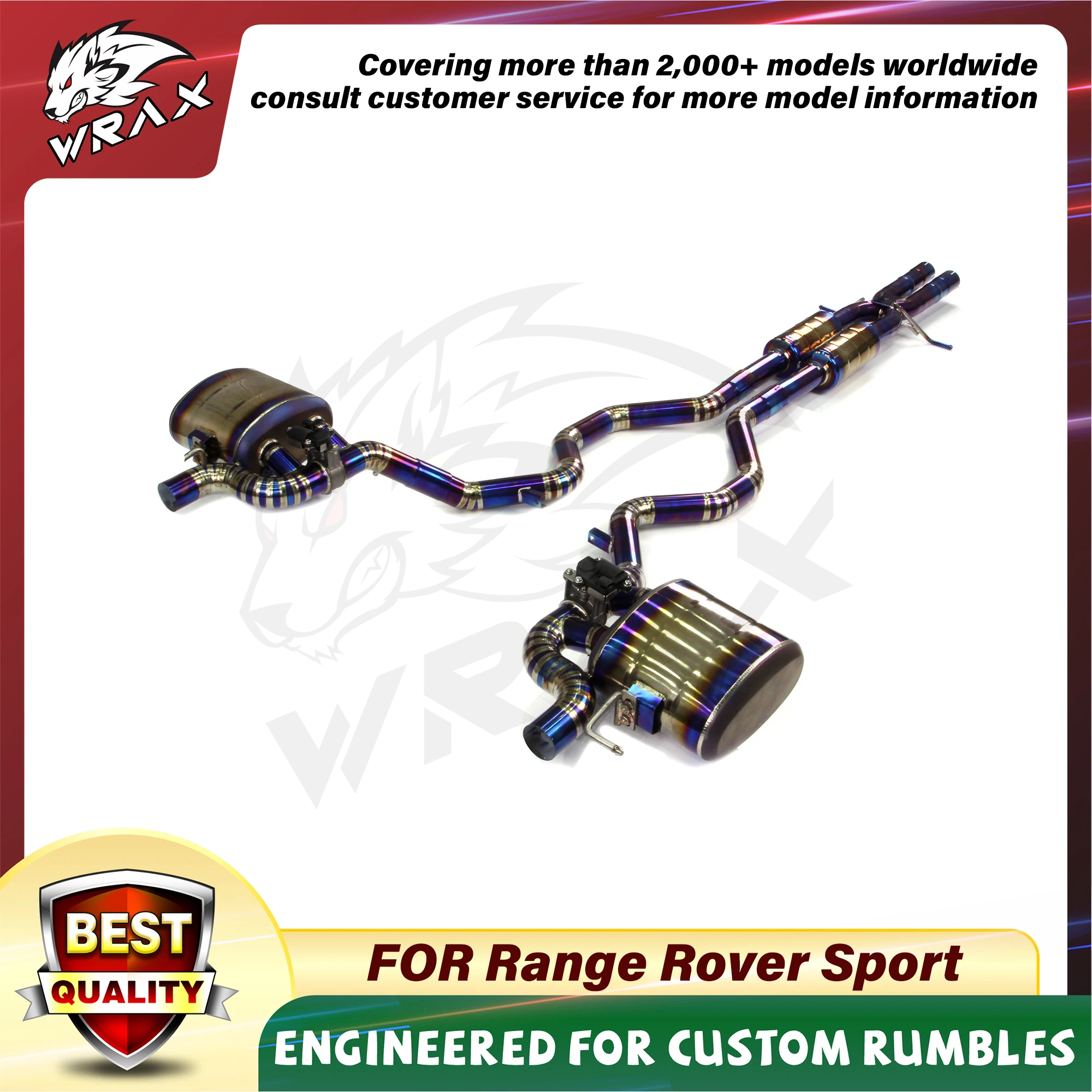 WRAX lightweight titanium alloy exhaust For Range Rover Sport Catback High Performance Exhaust System Tail Performance Muffler
WRAX lightweight titanium alloy exhaust For Range Rover Sport Catback High Performance Exhaust System Tail Performance Muffler