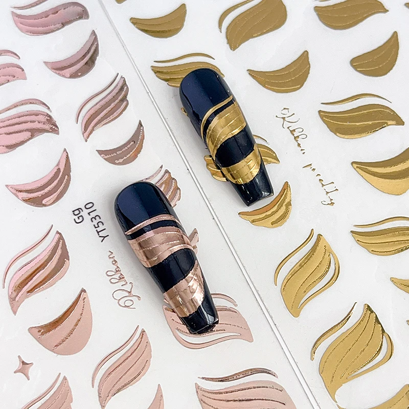 Shiny Glitter French Lines Nails Stickers Waves Curve Ribbon Silver Gold Stripes Manicure Decals Nails Charming Decoration
Shiny Glitter French Lines Nails Stickers Waves Curve Ribbon Silver Gold Stripes Manicure Decals Nails Charming Decoration