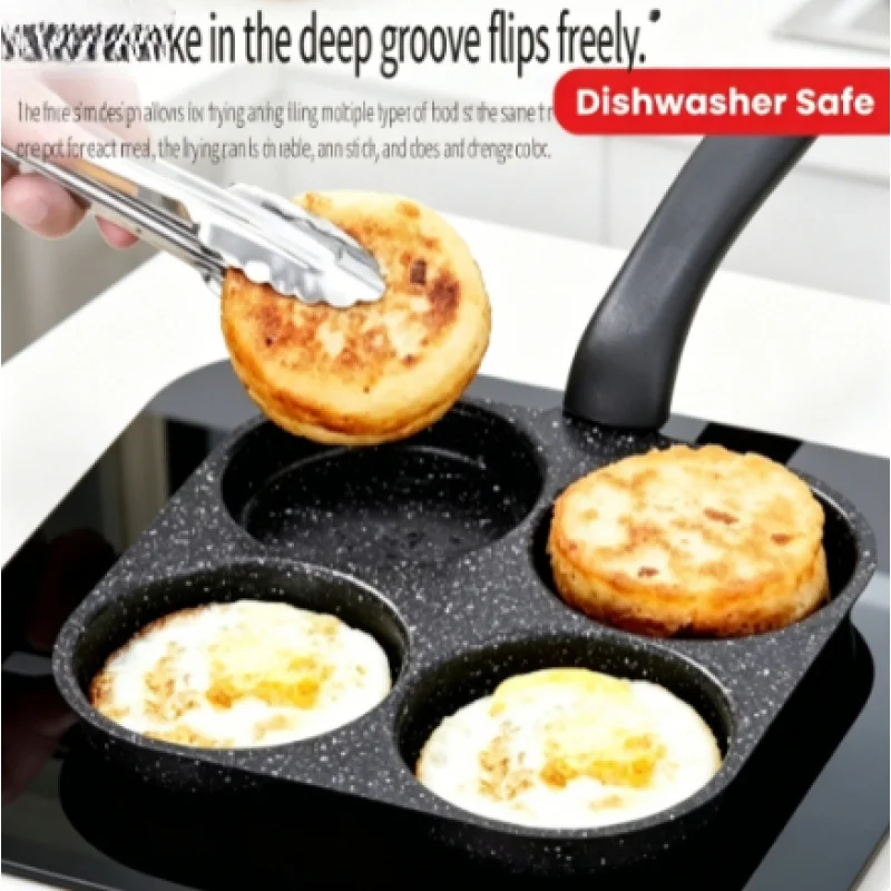 4-in-1 Non-Stick Cast Iron Egg Frying Pan Single Handle Egg Cooker Dishwasher Safe Fit Electric Stove
4-in-1 Non-Stick Cast Iron Egg Frying Pan Single Handle Egg Cooker Dishwasher Safe Fit Electric Stove