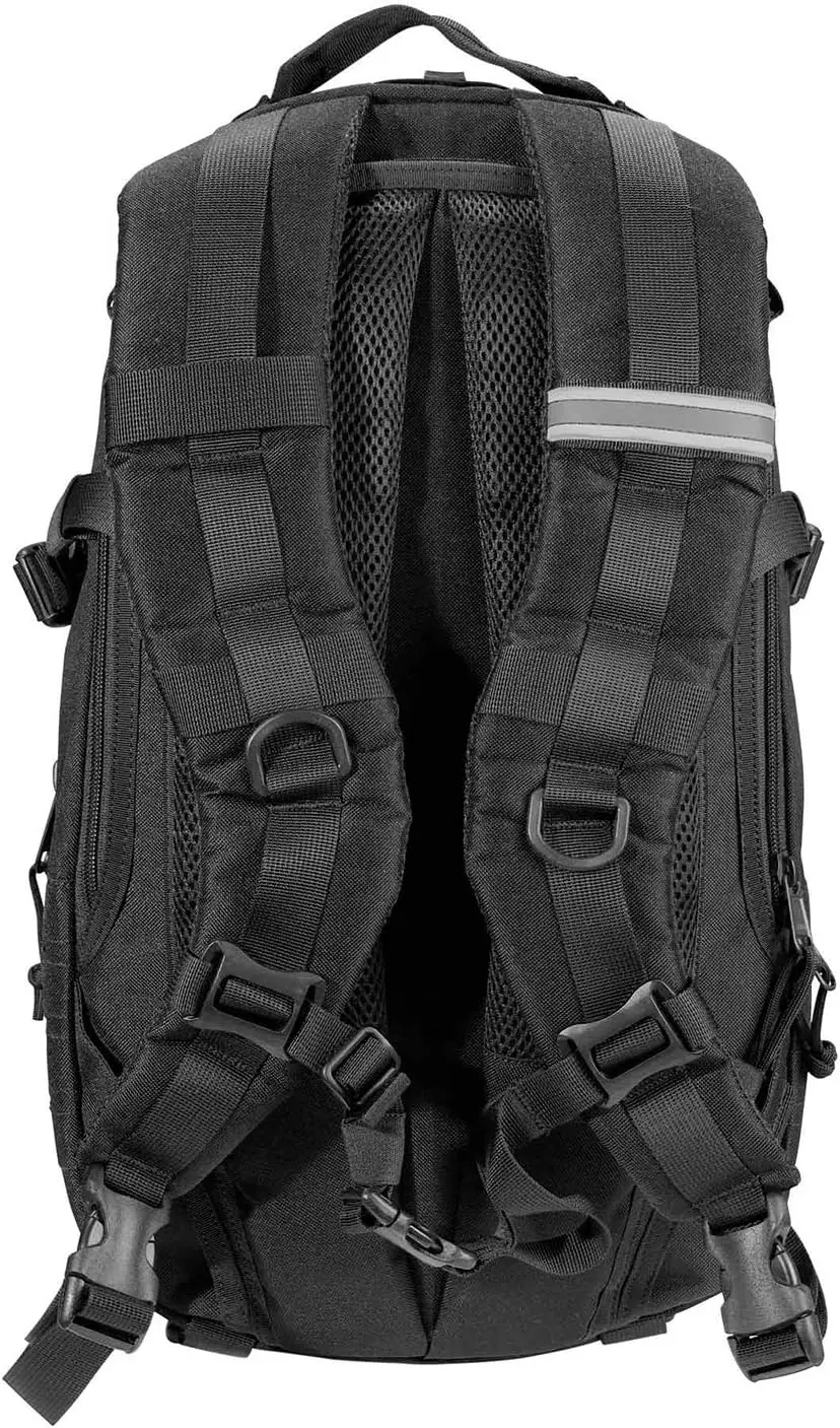 Tactical Backpack, High Performance Water Resistant Outdoor Daypack For Hiking Camping Travel, Medium Sized Easy Access Storage Bag With Molle System, Multiple Compartments, Black
Tactical Backpack, High Performance Water Resistant Outdoor Daypack For Hiking Camping Travel, Medium Sized Easy Access Storage Bag With Molle System, Multiple Compartments, Black
