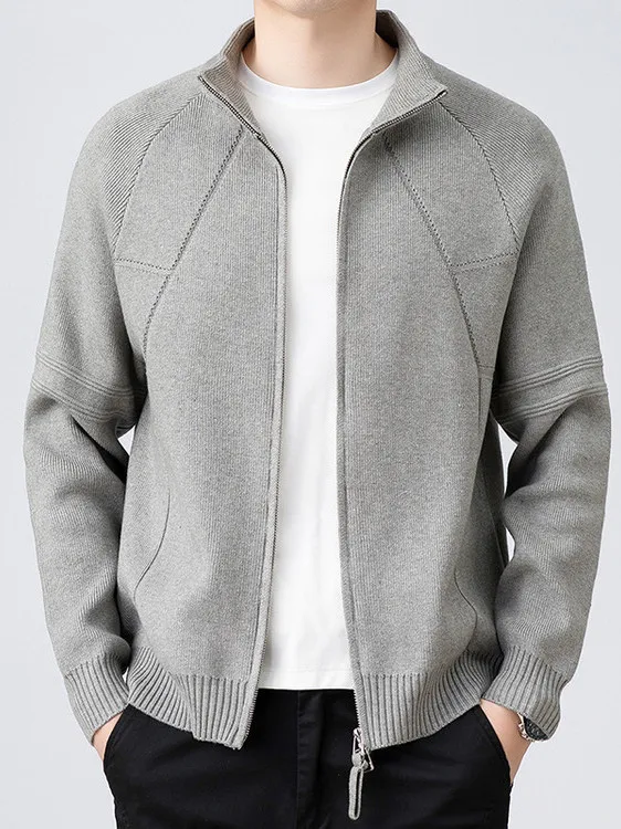 Высококачественный мужской вязаный кардиган с двойной молнией, верхняя одежда Lazy Sle, осенне-зимний свободный свитер, модный городской бизнес, повседневный
Высококачественный мужской вязаный кардиган с двойной молнией, верхняя одежда Lazy Sle, осенне-зимний свободный свитер, модный городской бизнес, повседневный