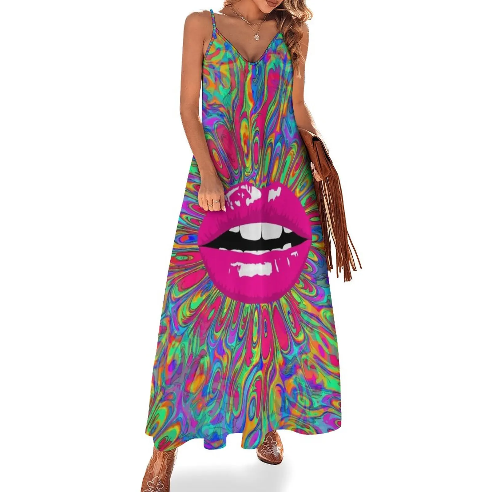 Magic Kiss Lips Flower Power Mandala Sleeveless Dress Summer skirt Elegant gown Female clothing
Magic Kiss Lips Flower Power Mandala Sleeveless Dress Summer skirt Elegant gown Female clothing