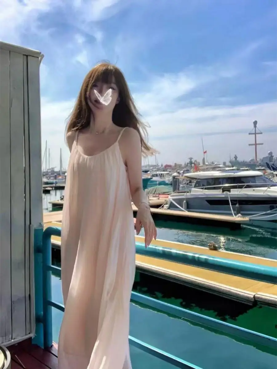 Gentle Summer Vacation Style Off-Shoulder Long Dress Women's Loose Slimming Strapless Sleeveless Dress from Dongdaemun
Gentle Summer Vacation Style Off-Shoulder Long Dress Women's Loose Slimming Strapless Sleeveless Dress from Dongdaemun