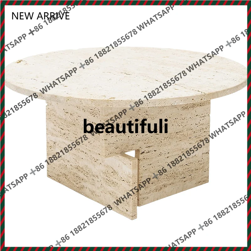 A182 Wabi Sabi Wind Natural Travertine Coffee Table Living Room Round Tea Table Homestay Creative Coffee Table
A182 Wabi Sabi Wind Natural Travertine Coffee Table Living Room Round Tea Table Homestay Creative Coffee Table