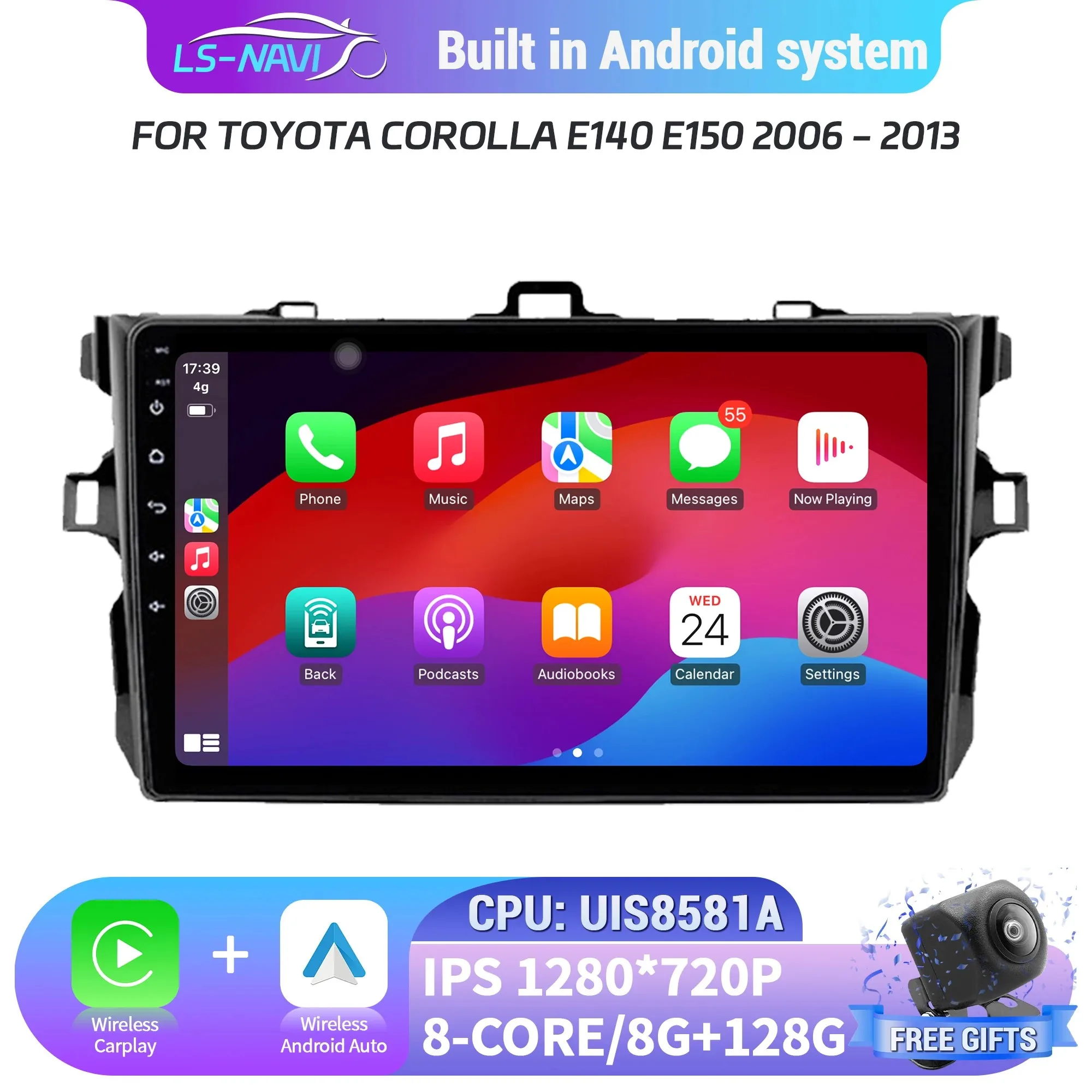 Android 14 For Toyota Corolla E140 E150 2006-2013 Car Radio Navigation 4G GPS Multimedia Wireless Carplay Touch Screen Stereo
Android 14 For Toyota Corolla E140 E150 2006-2013 Car Radio Navigation 4G GPS Multimedia Wireless Carplay Touch Screen Stereo