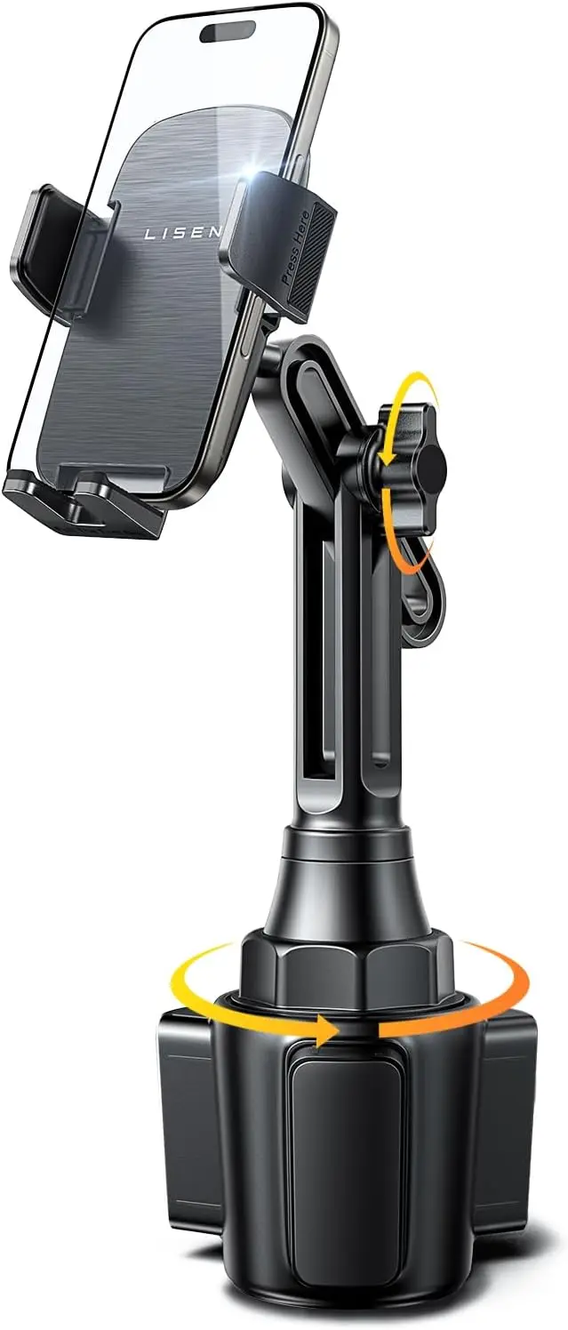 360° Adjustable Long Neck Car Phone Mount for 4-7'' Phones, Cup Holder Design for Trucks & Golf Carts
360° Adjustable Long Neck Car Phone Mount for 4-7'' Phones, Cup Holder Design for Trucks & Golf Carts