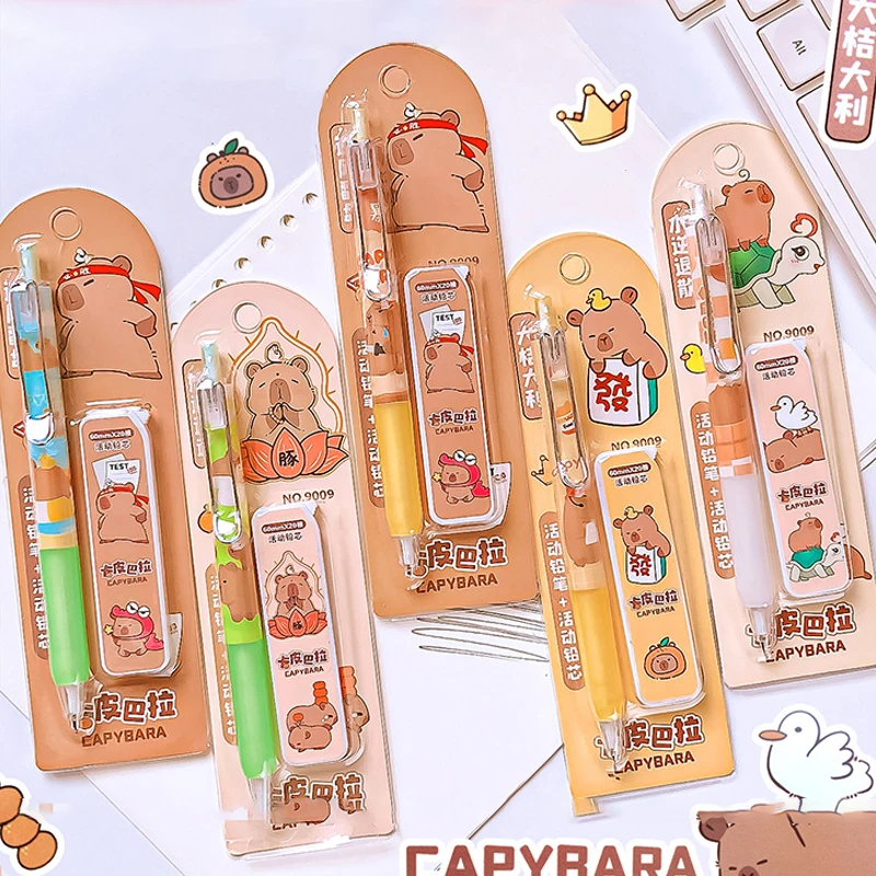 1/2/4Pcs Cartoon Capybara Mechanical Pencil Set Drawing Writing Pencils Kawaii Stationery School Office Supplies Children's Gift
1/2/4Pcs Cartoon Capybara Mechanical Pencil Set Drawing Writing Pencils Kawaii Stationery School Office Supplies Children's Gift