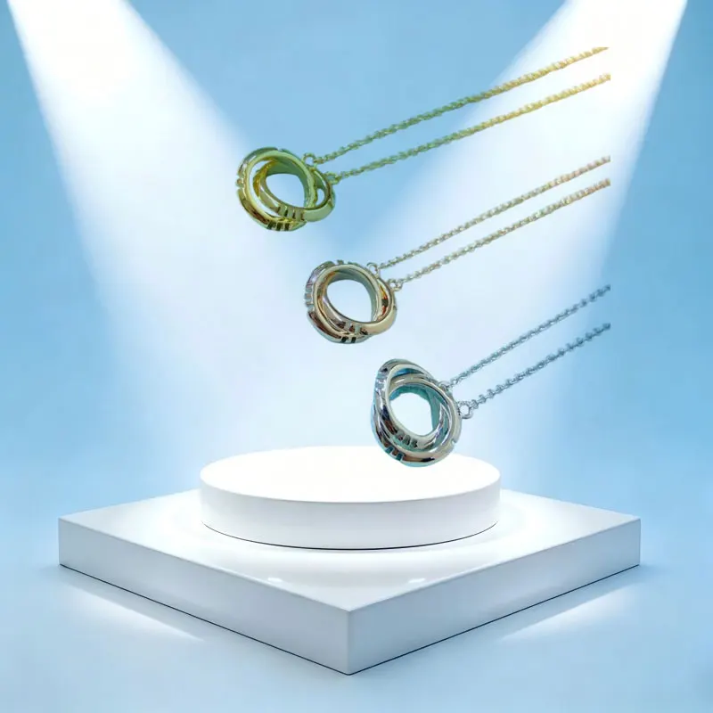 Roman Polished Double-ring Necklace for Ladies, Collar Chain, High-end Accessory, One-off Wholesale, Light Luxury Style
Roman Polished Double-ring Necklace for Ladies, Collar Chain, High-end Accessory, One-off Wholesale, Light Luxury Style