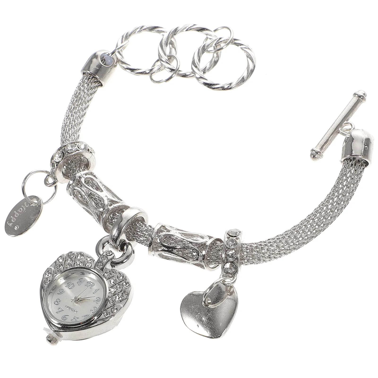 1Pcs Elegant Women Bracelet Charm Rhinestone Studded Heart Watch Wrist Chain Comfortable Stylish All-Match Unique Gift Jewelry 
1Pcs Elegant Women Bracelet Charm Rhinestone Studded Heart Watch Wrist Chain Comfortable Stylish All-Match Unique Gift Jewelry