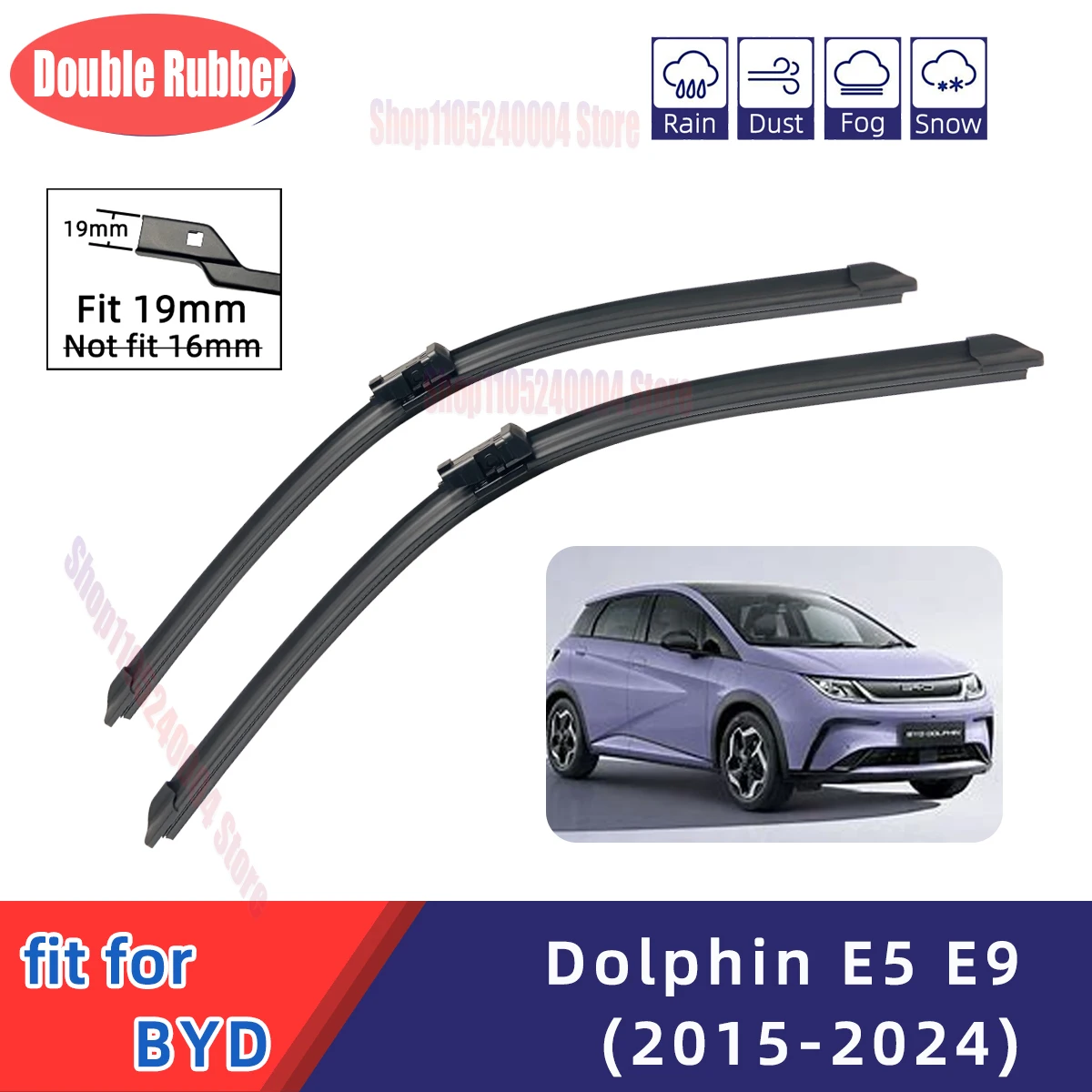 Multifunctional Double Rubber Strip Front Windshield Wiper Wholesale For BYD Dolphin E5 E9 2015 2021 2024
Multifunctional Double Rubber Strip Front Windshield Wiper Wholesale For BYD Dolphin E5 E9 2015 2021 2024
