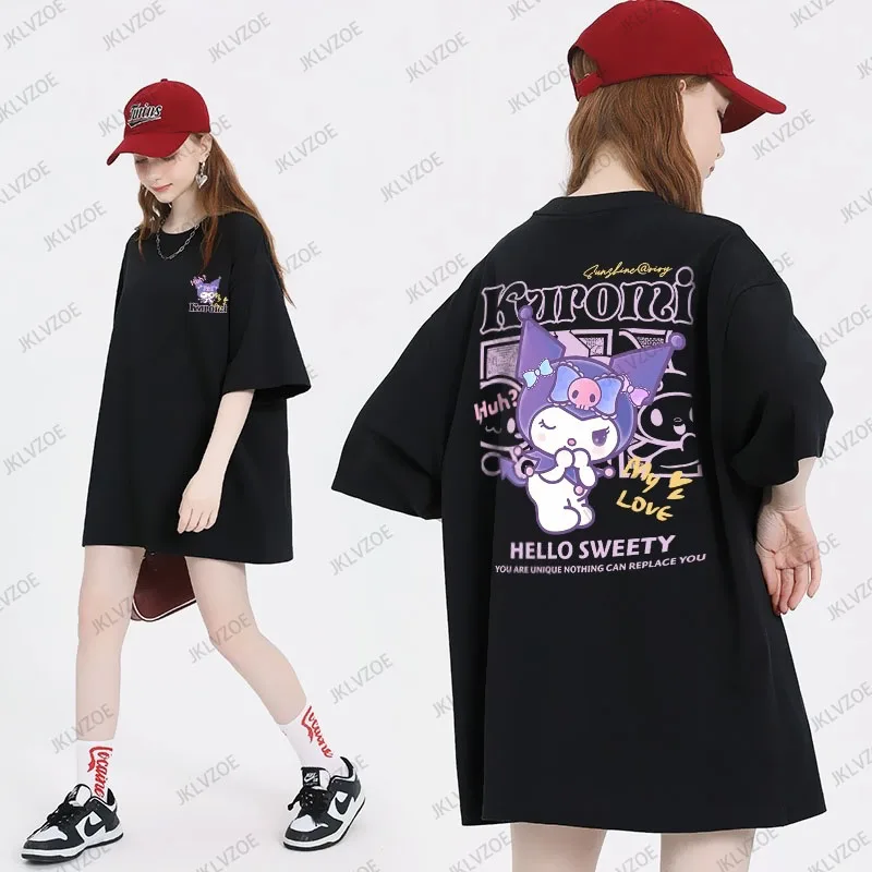 MINISO Kawaii Sanrio Kuromi графика Harajuku Ullzang футболка милый мультфильм Y2K хип-хоп уличная футболка летние топы для детей/взрослых
MINISO Kawaii Sanrio Kuromi графика Harajuku Ullzang футболка милый мультфильм Y2K хип-хоп уличная футболка летние топы для детей/взрослых