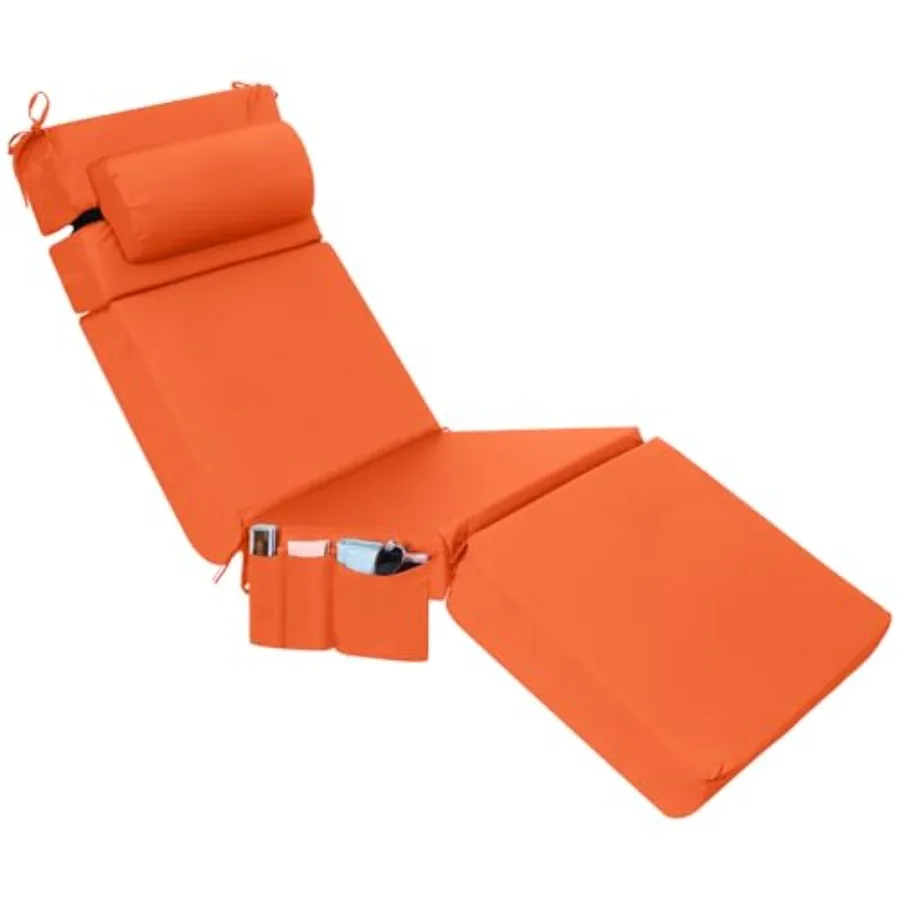 Pcs Outdoor Chaise Lounge Cushion with Pillow and Side Pockets Waterproof Lounge Chair Cushion for Outdoor Furniture Patio Loun
Pcs Outdoor Chaise Lounge Cushion with Pillow and Side Pockets Waterproof Lounge Chair Cushion for Outdoor Furniture Patio Loun
