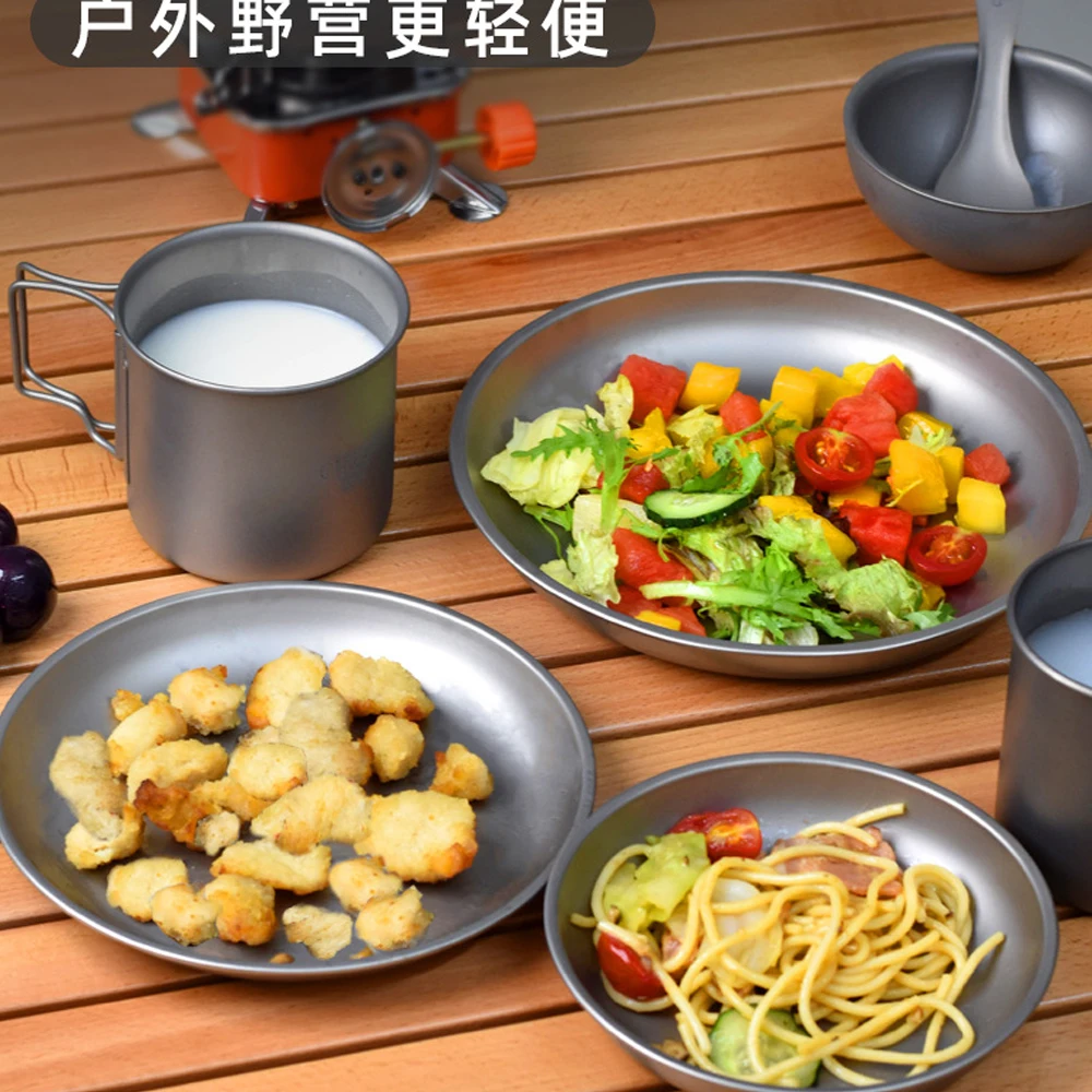 Multi Specification Outdoor Pure Titanium Steaming Plates Sets, Picnic Large And Small Plates, Household Dining Plate Sets
Multi Specification Outdoor Pure Titanium Steaming Plates Sets, Picnic Large And Small Plates, Household Dining Plate Sets