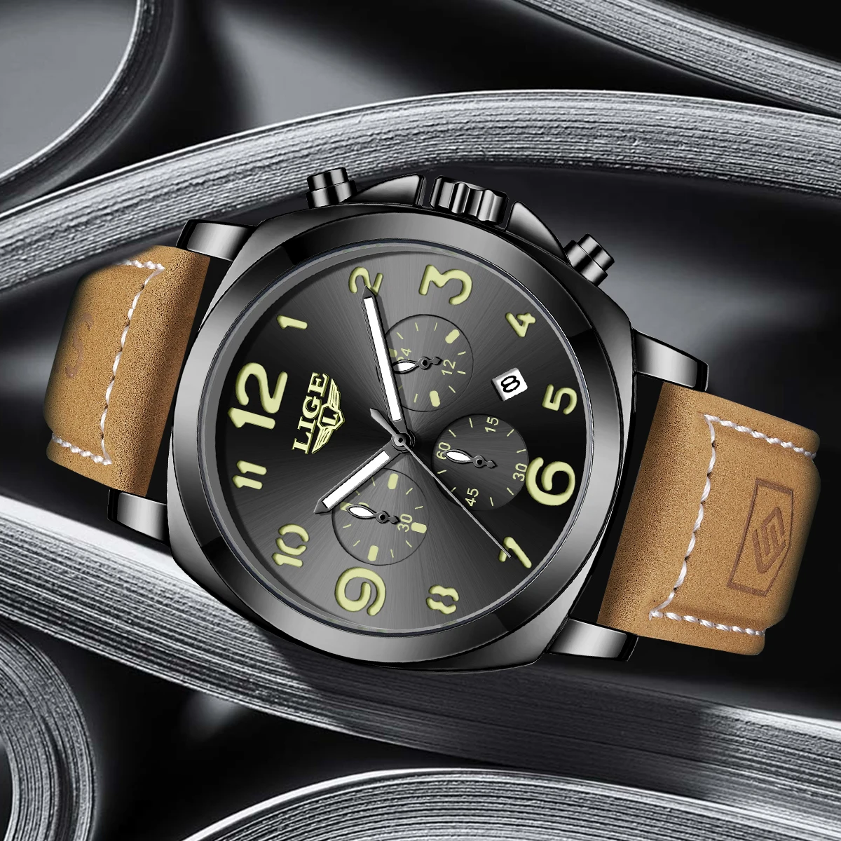 LIGE Luxury Quartz Man Watch Casual Sports Leather Strap Waterproof Luminous Auto Date Watches for Men Military Chronograph New
LIGE Luxury Quartz Man Watch Casual Sports Leather Strap Waterproof Luminous Auto Date Watches for Men Military Chronograph New