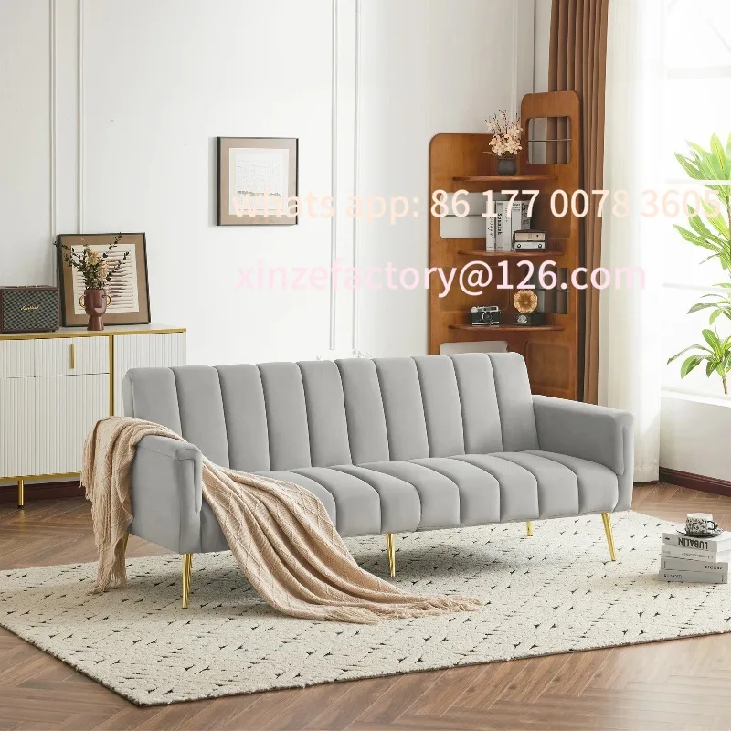 Customizable Folding lounge sofa, relaxation sofa with velvet fabric sleep unit, modern two-seater with auxiliary feet
Customizable Folding lounge sofa, relaxation sofa with velvet fabric sleep unit, modern two-seater with auxiliary feet