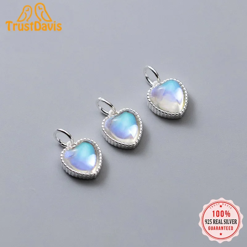 TrustDavis Real 925 Sterling Silver Sweet Romantic Opal Heart Pendant Handmade DIY Necklace Accessories Fine 925 Jewelry HY848
TrustDavis Real 925 Sterling Silver Sweet Romantic Opal Heart Pendant Handmade DIY Necklace Accessories Fine 925 Jewelry HY848