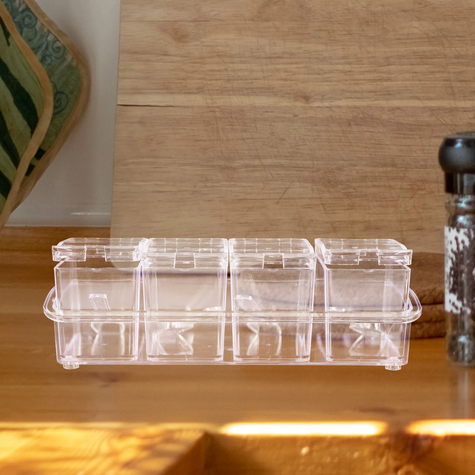 Spice Seasoning Container Kitchen ganizer Dispenser Transparent Condiment Storage Spice Container ABS Material Reusable 
Spice Seasoning Container Kitchen ganizer Dispenser Transparent Condiment Storage Spice Container ABS Material Reusable