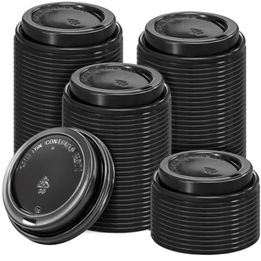 Disposable Plastic Coffee Cup Lids for 10 12 16 20 24 oz Paper Coffee Cups- Hot and Cold To-Go Drinking Cup Lids - Black
Disposable Plastic Coffee Cup Lids for 10 12 16 20 24 oz Paper Coffee Cups- Hot and Cold To-Go Drinking Cup Lids - Black
