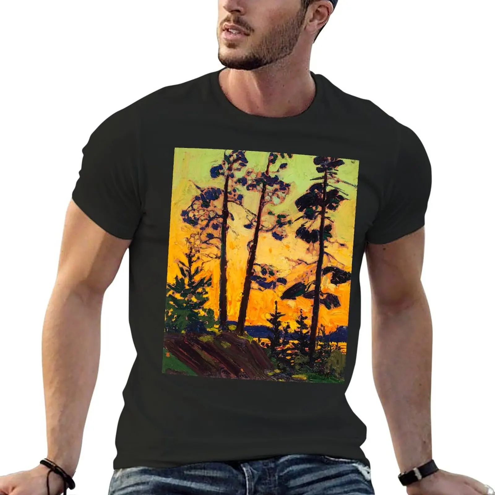 New Tom Thomson - Pine Trees at Sunset - 1915 T-Shirt animal print shirt for boys heavyweight t shirts men clothes
New Tom Thomson - Pine Trees at Sunset - 1915 T-Shirt animal print shirt for boys heavyweight t shirts men clothes